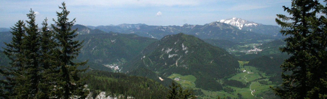 Blick von der Tonion auf ca. 1690 m Höhe Richtung NNW bis WNW (Aufnahmedatum 21.05.2009, Marion Schneider & Christoph Aistleitner)