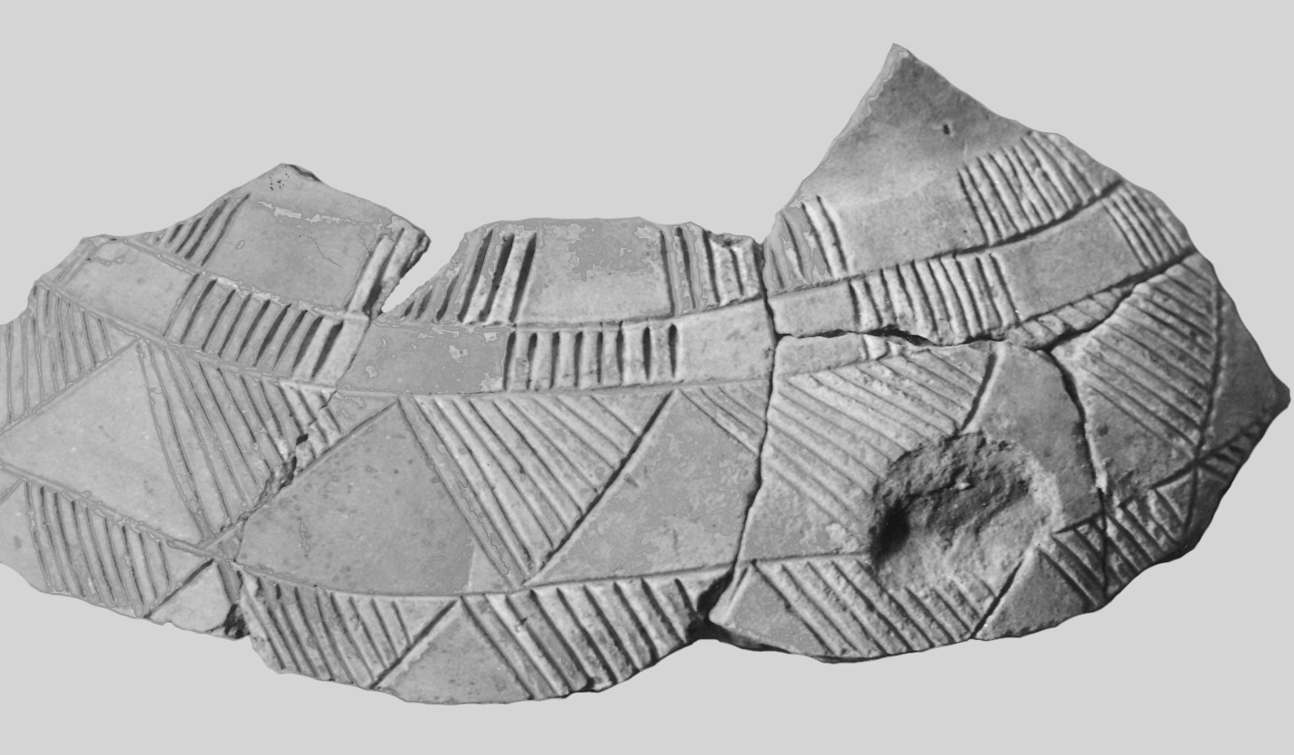 Abbildung 9: Keramikfragmente eines verzierten Kegelhalsgefäßes aus Hörbing bei Deutschlandsberg, Foto: ©BDA