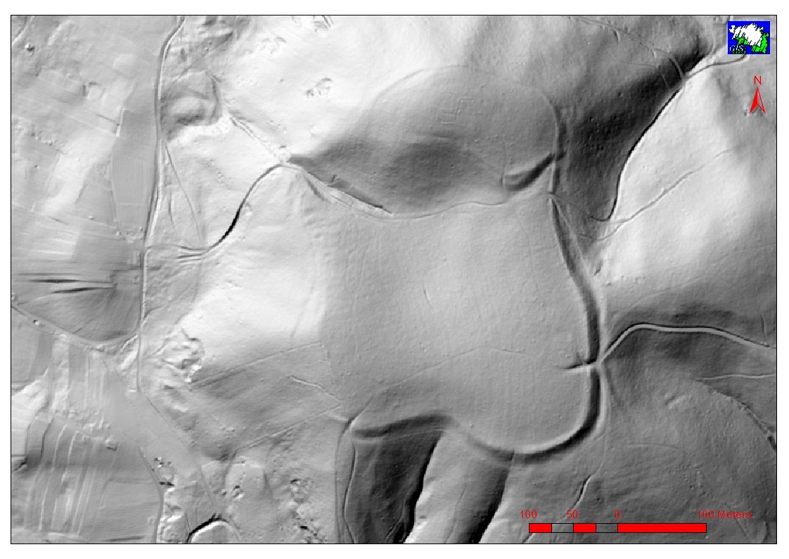 Abbildung 12: Königsberg bei Tieschen, Airborne Laserscan (Quelle: Land Steiermark, A 7 Landes- und Gemeindeentwicklung, Referat Statistik und Geoinformation, © GIS-Steiermark ®, 2014)