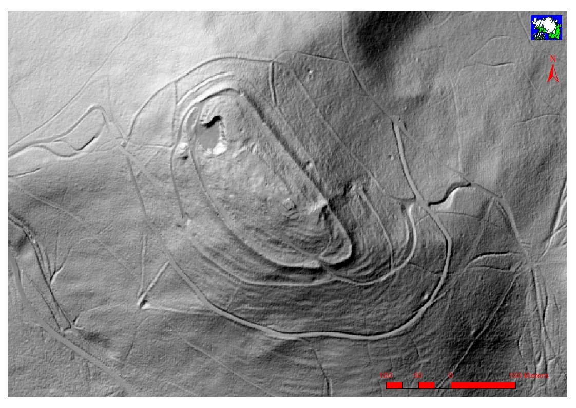 Abbildung 13: Ringkogel bei Hartberg, Airborne Laserscan (Quelle: Land Steiermark, A 7 Landes- und Gemeindeentwicklung, Referat Statistik und Geoinformation, © GIS-Steiermark ®, 2014)