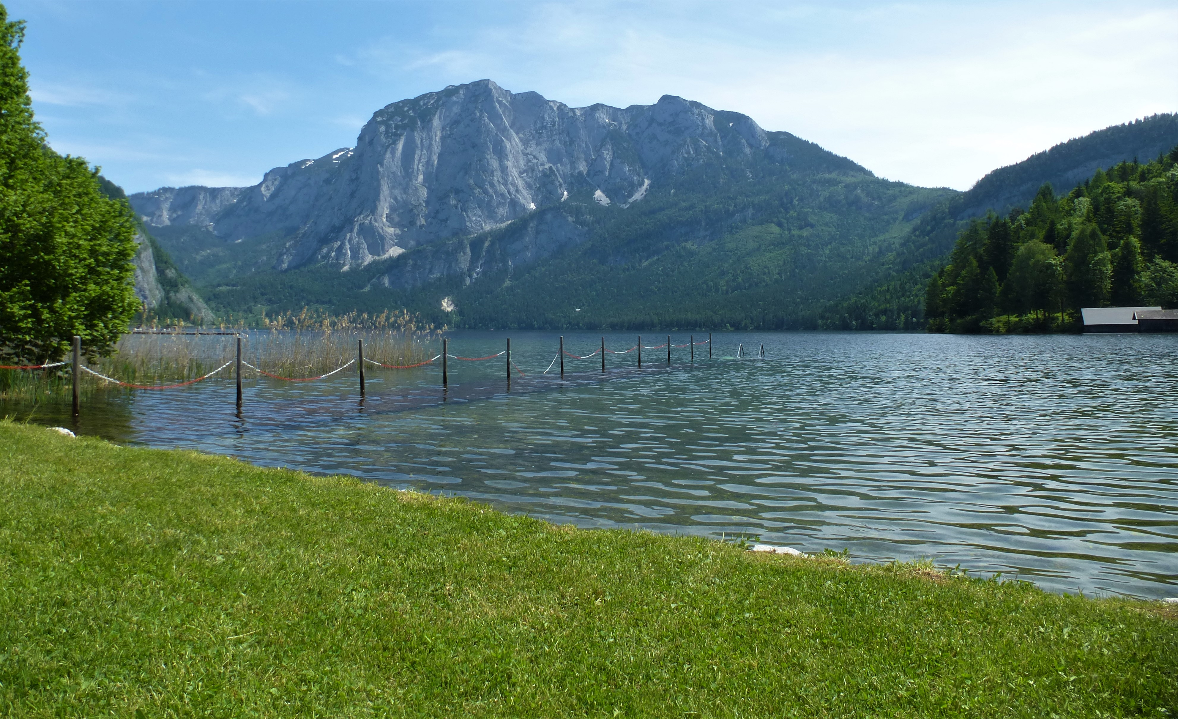 Von Gletschern geformt wurde der Altausseer See. Auf diesem Foto ist der See mit der Trisselwand im Hintergrund zu sehen. (Foto: M. Lieb, 2019)