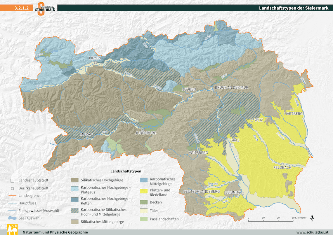 Oberflächenformen der Steiermark