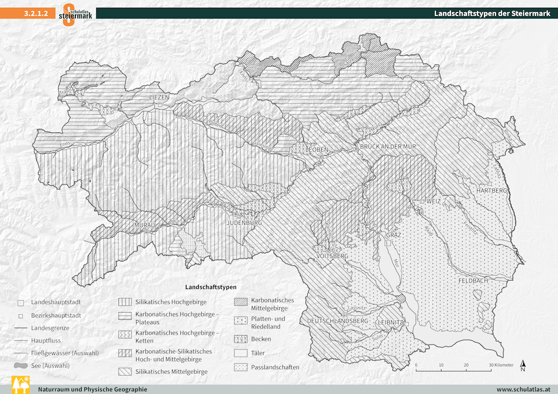 Landschaftstypen der Steiermark