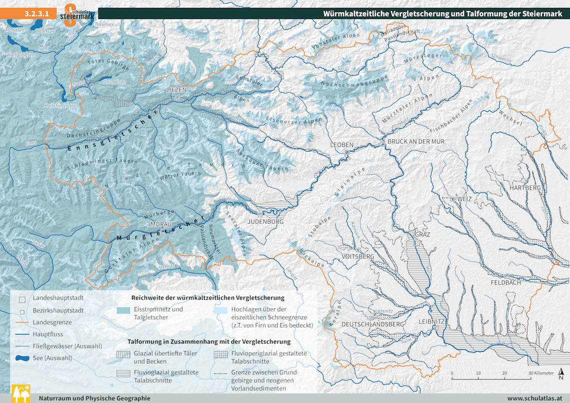 Würmkaltzeitliche Vergletscherung und Talformung