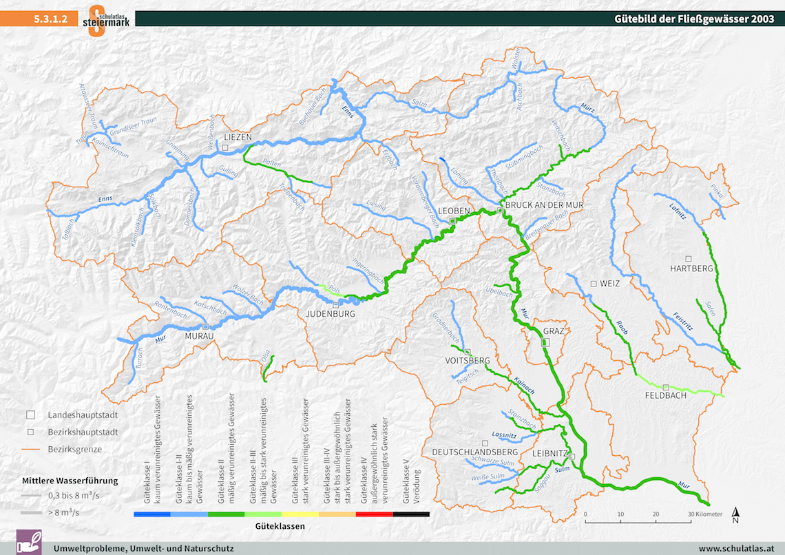 Gütebild der Fließgewässer 2003
