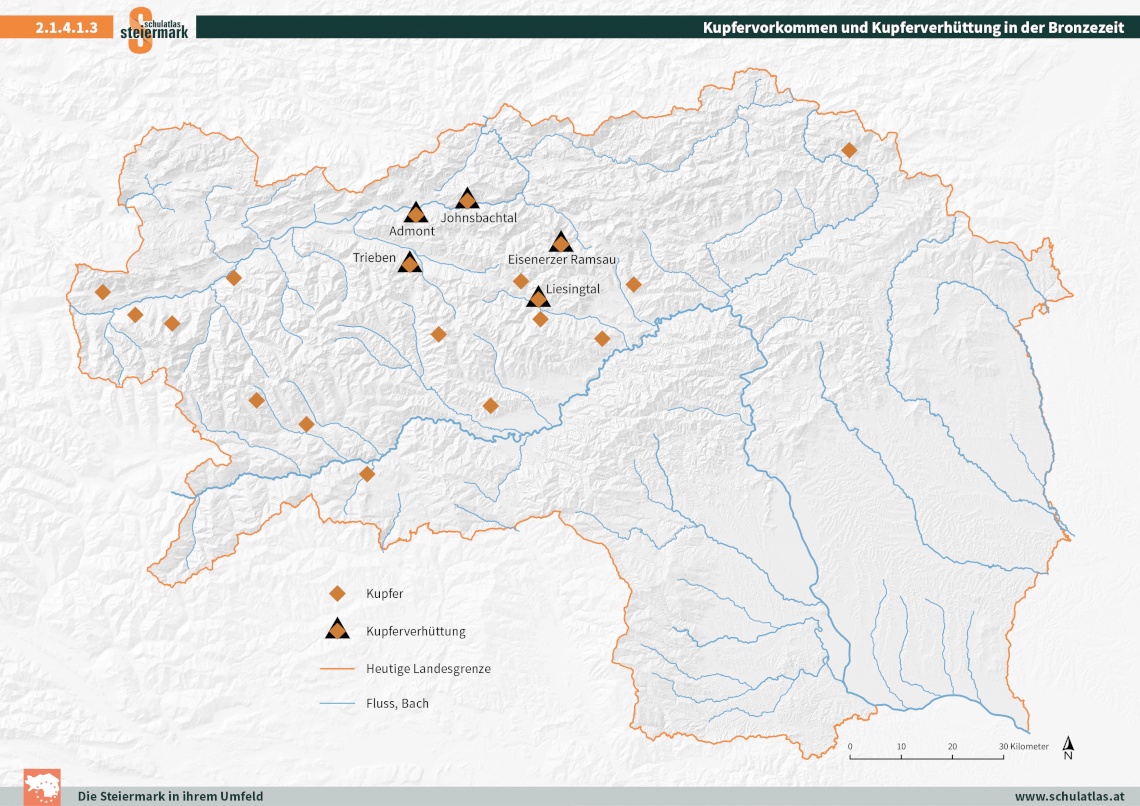 Kupfervorkommen und Kupferverhüttung