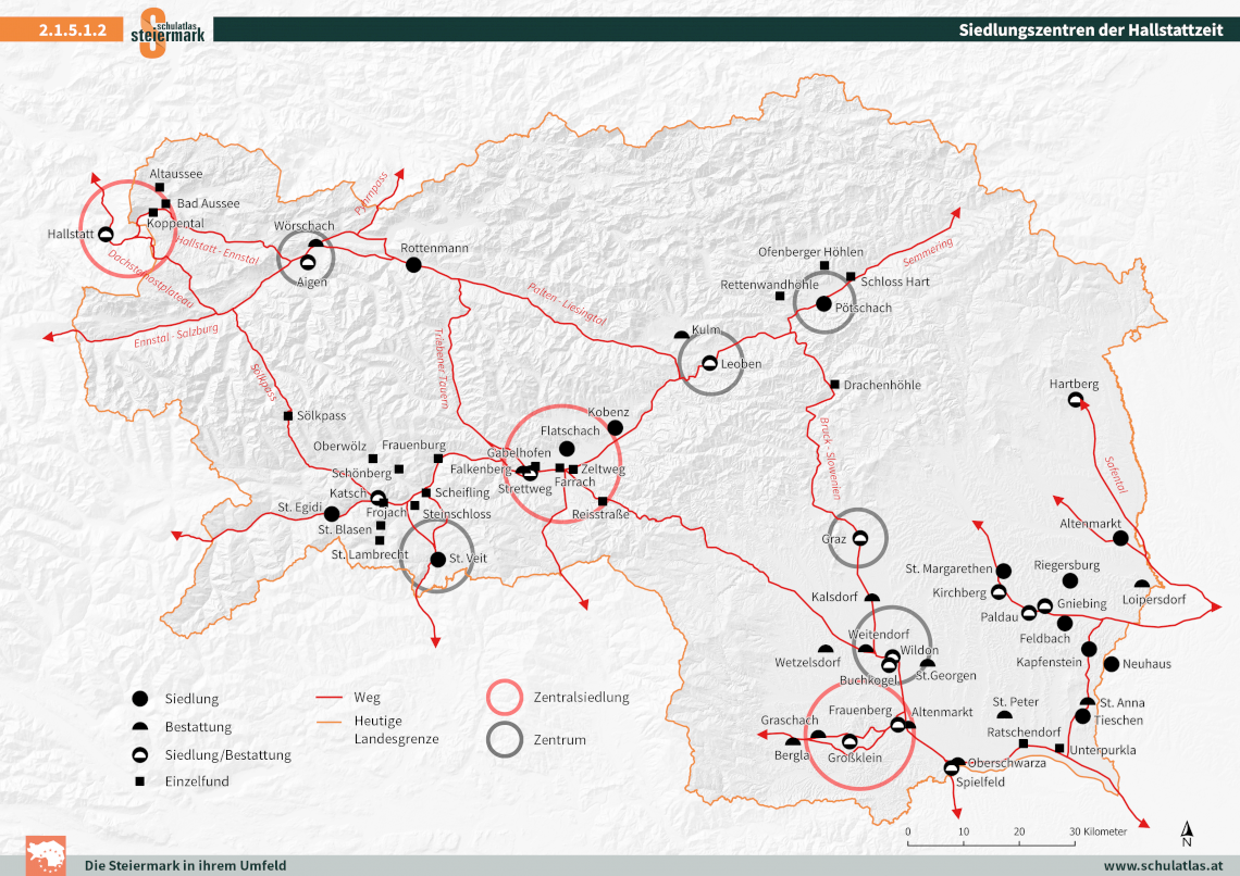 Siedlungszentren der Hallstattzeit