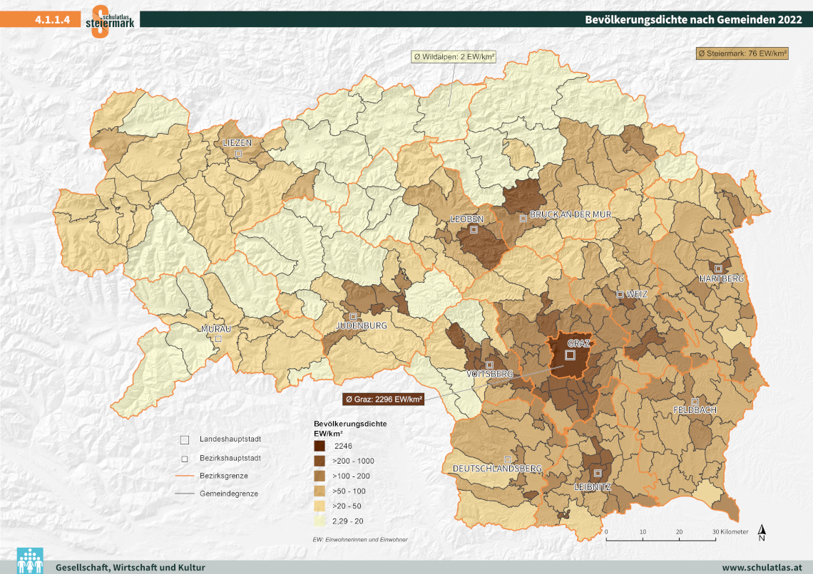 Bevölkerungsdichte 2022