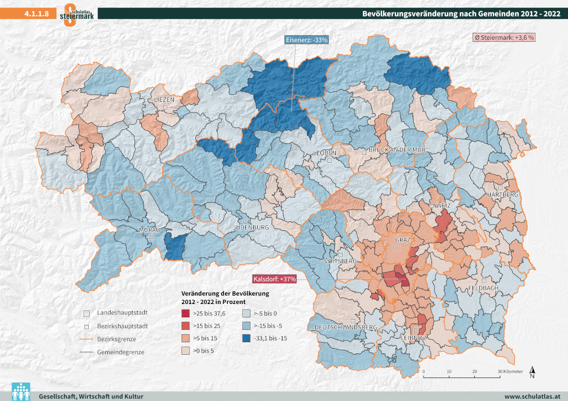 Bevölkerungsveränderung 2012 bis 2022