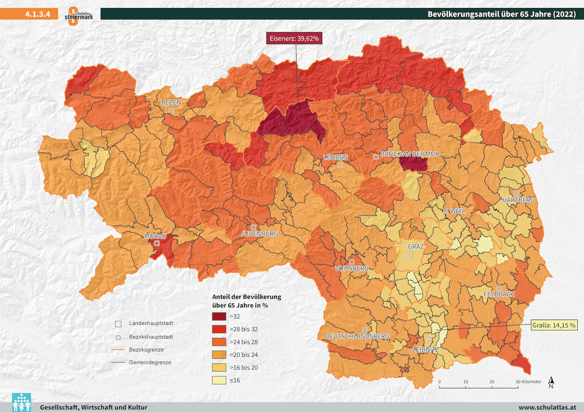 Bevölkerungsanteil über 65 Jahre
