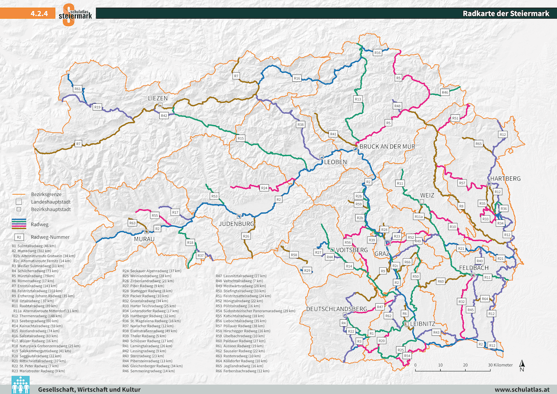 Radkarte der Steiermark