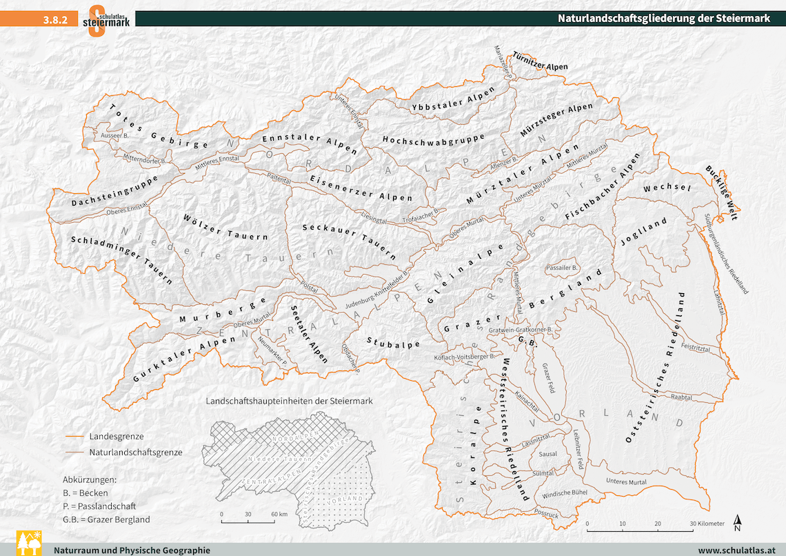 Naturlandschaftsgliederung der Steiermark