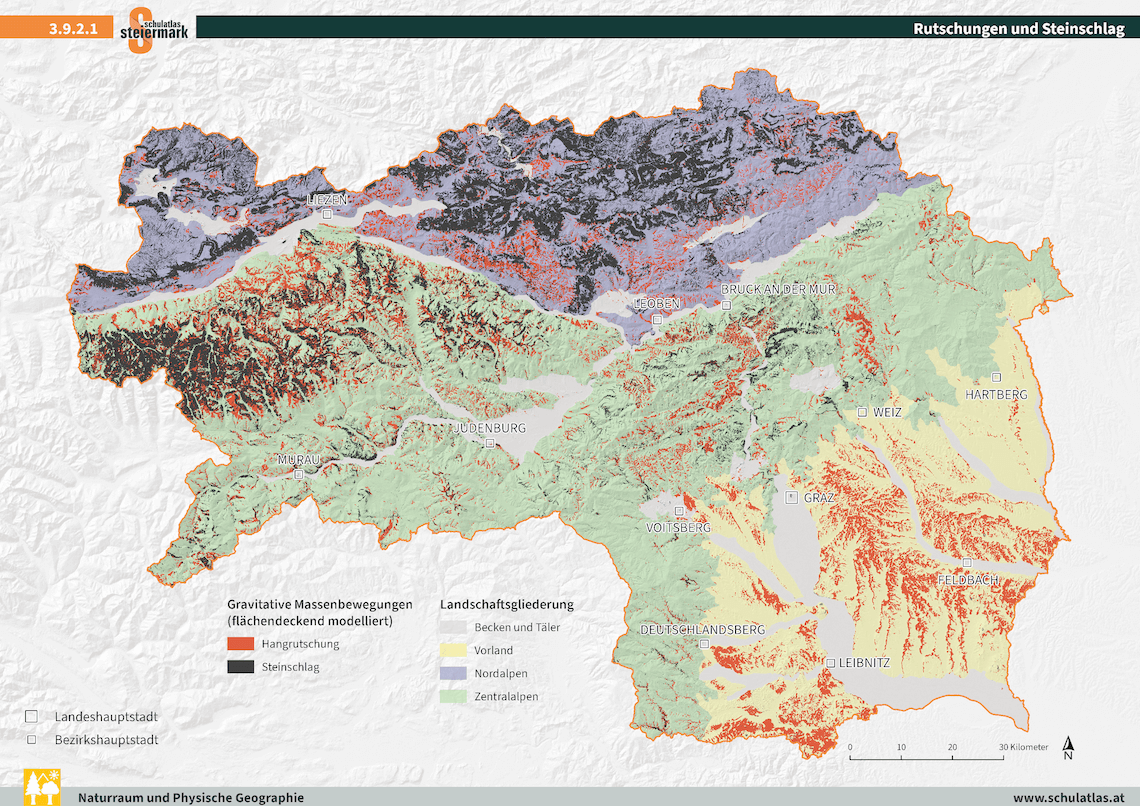Rutschungen und Steinschlag