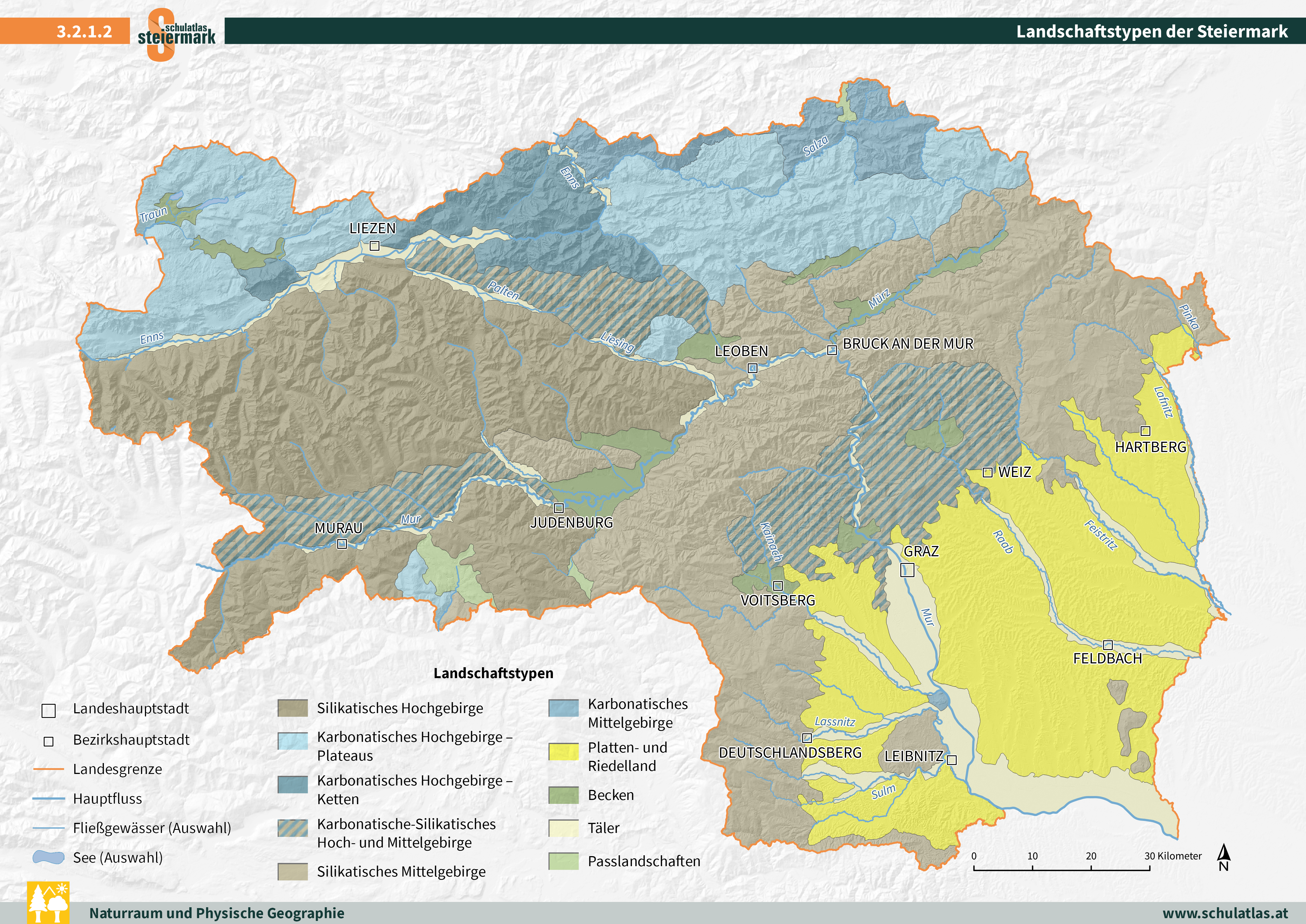 Oberflächenformen der Steiermark