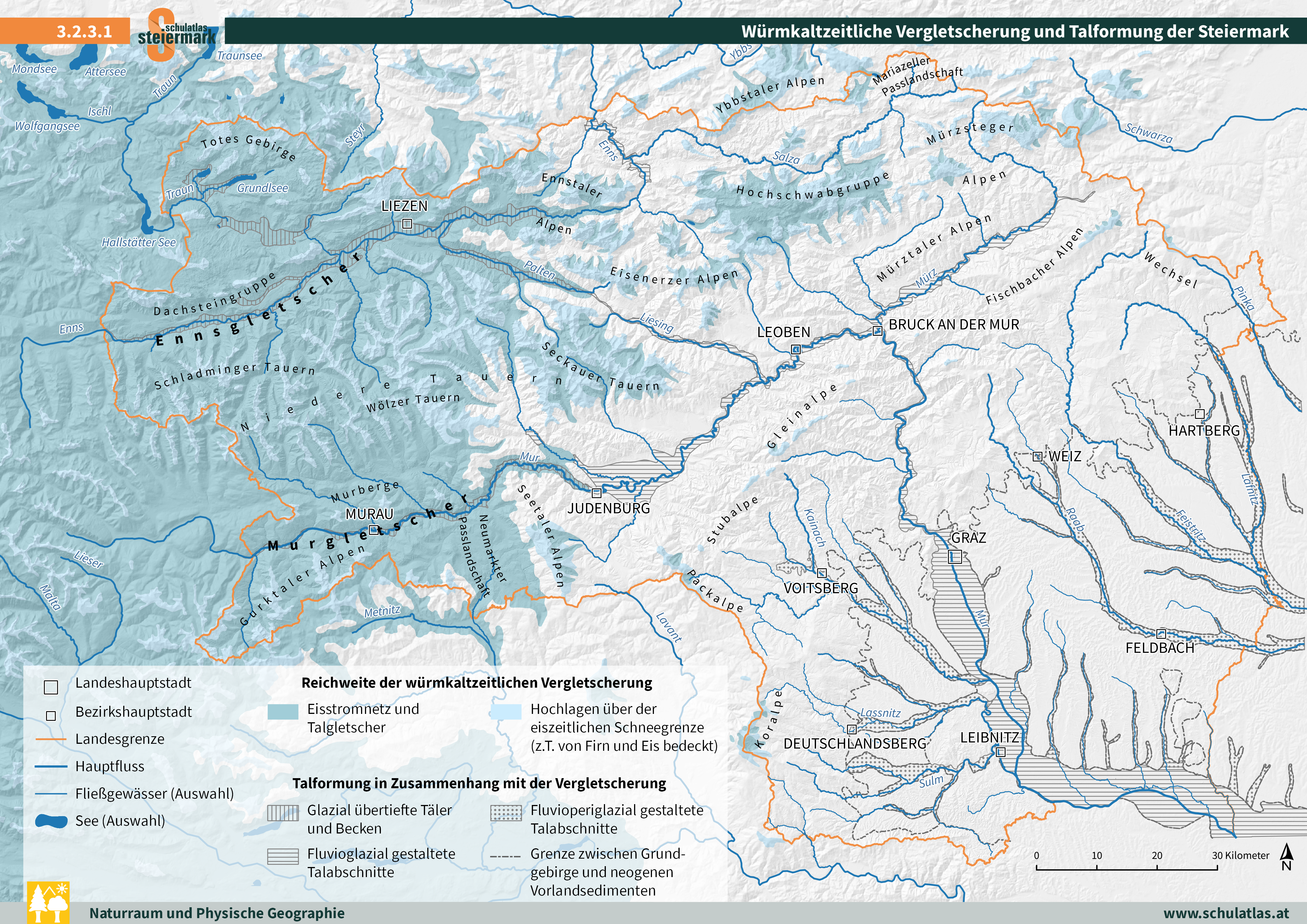 Würmkaltzeitliche Vergletscherung und Talformung