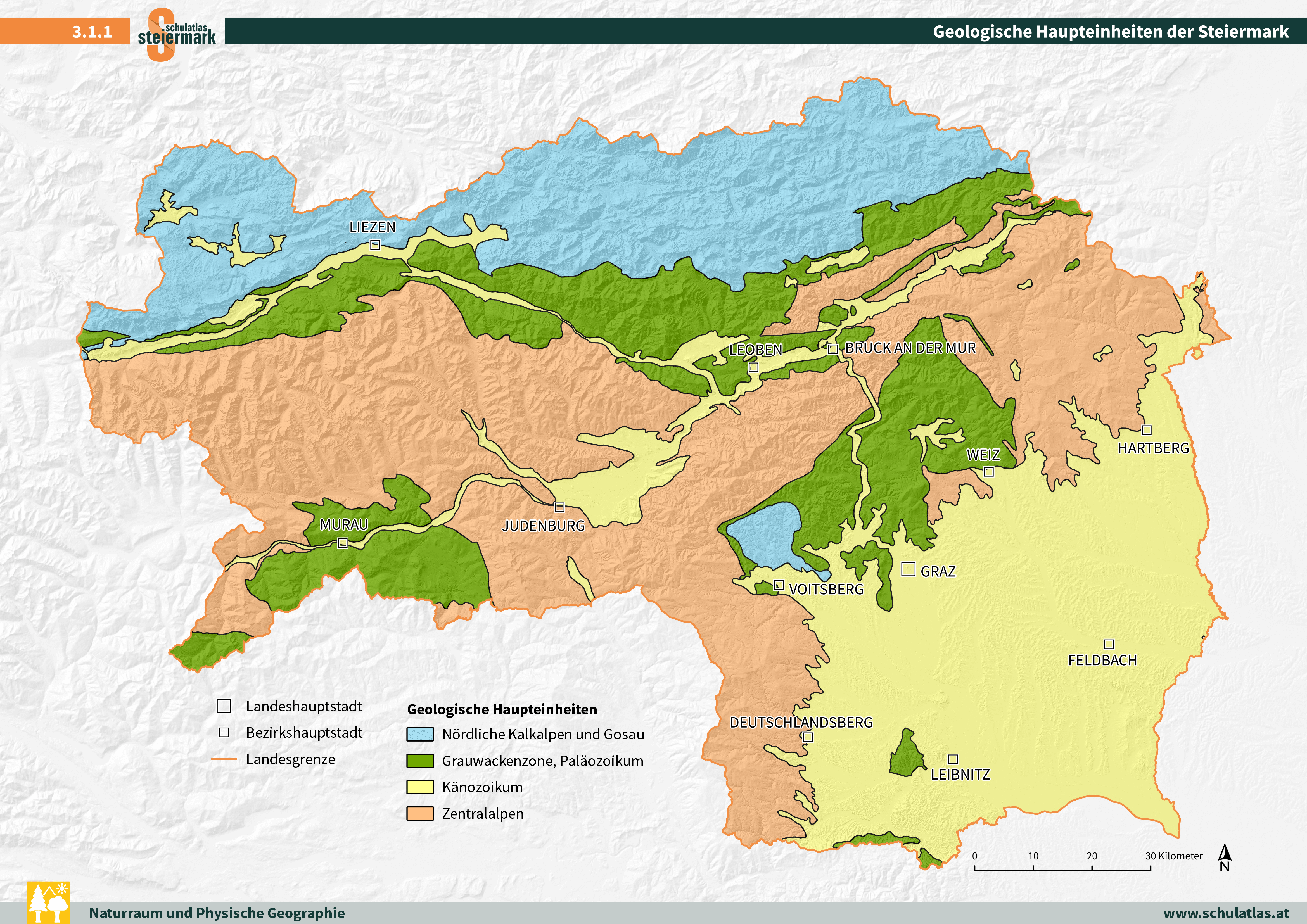 Geologische Haupteinheiten der Steiermark