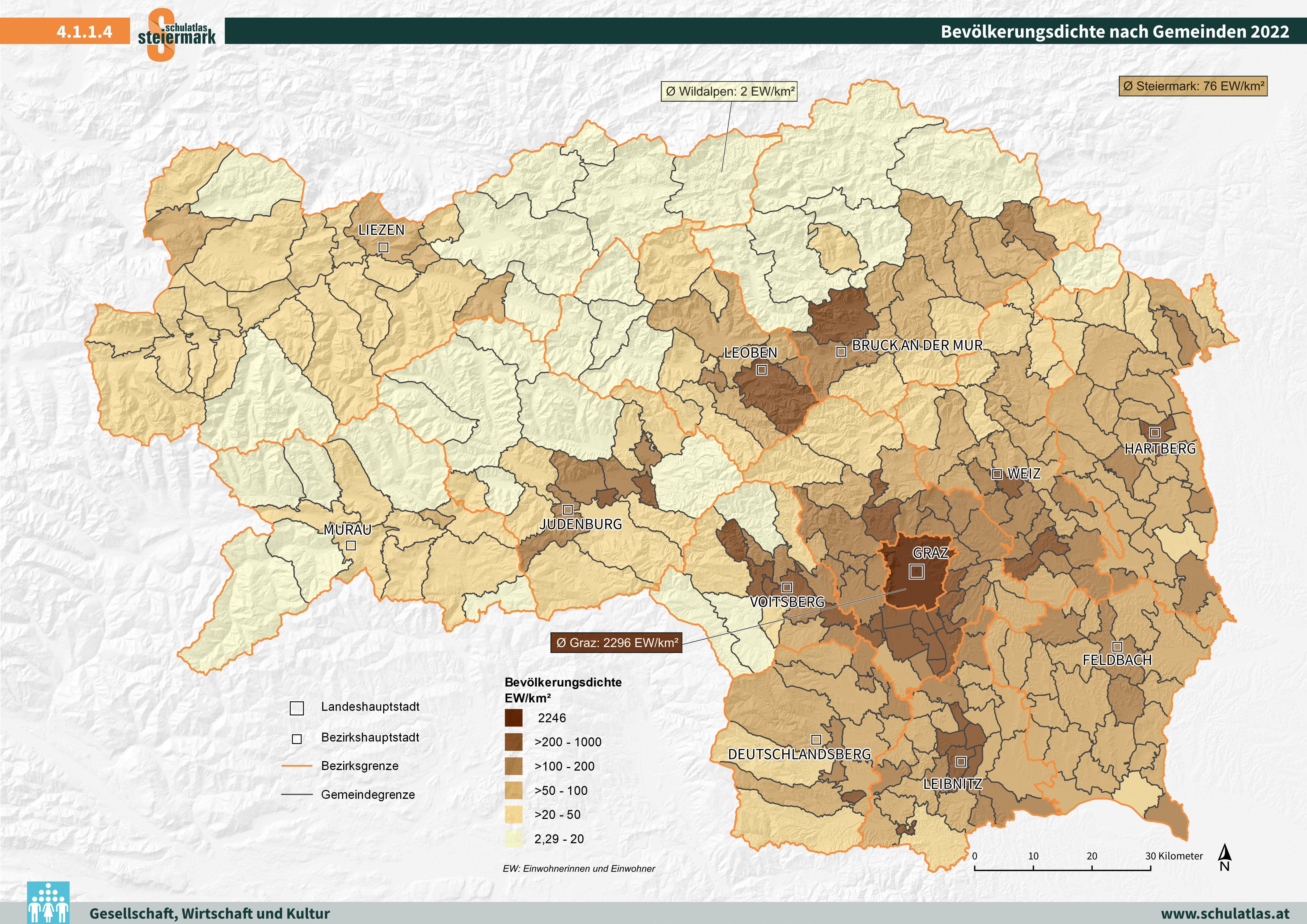 Bevölkerungsdichte 2022