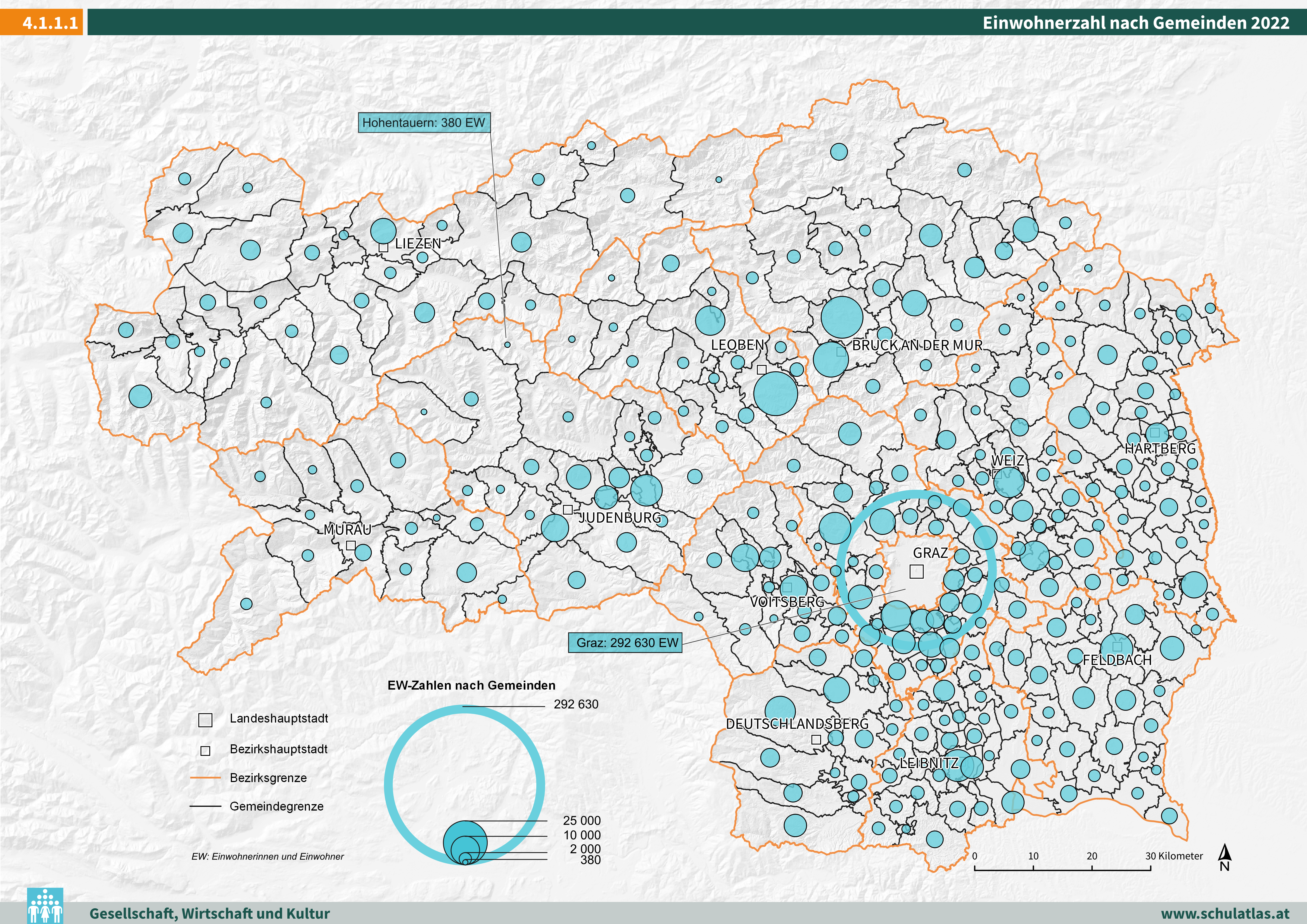 Einwohnerzahlen 2022
