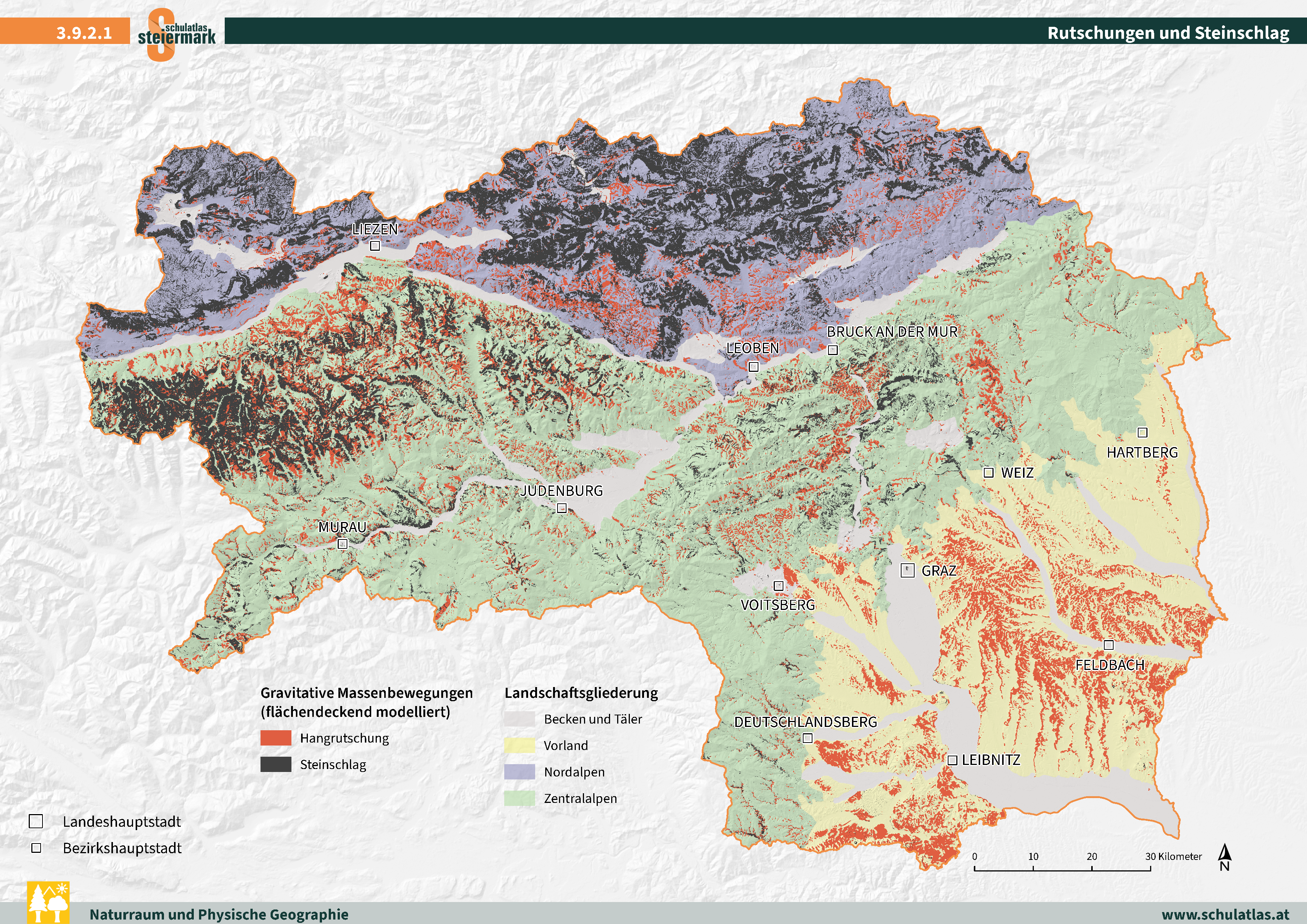 Rutschungen und Steinschlag