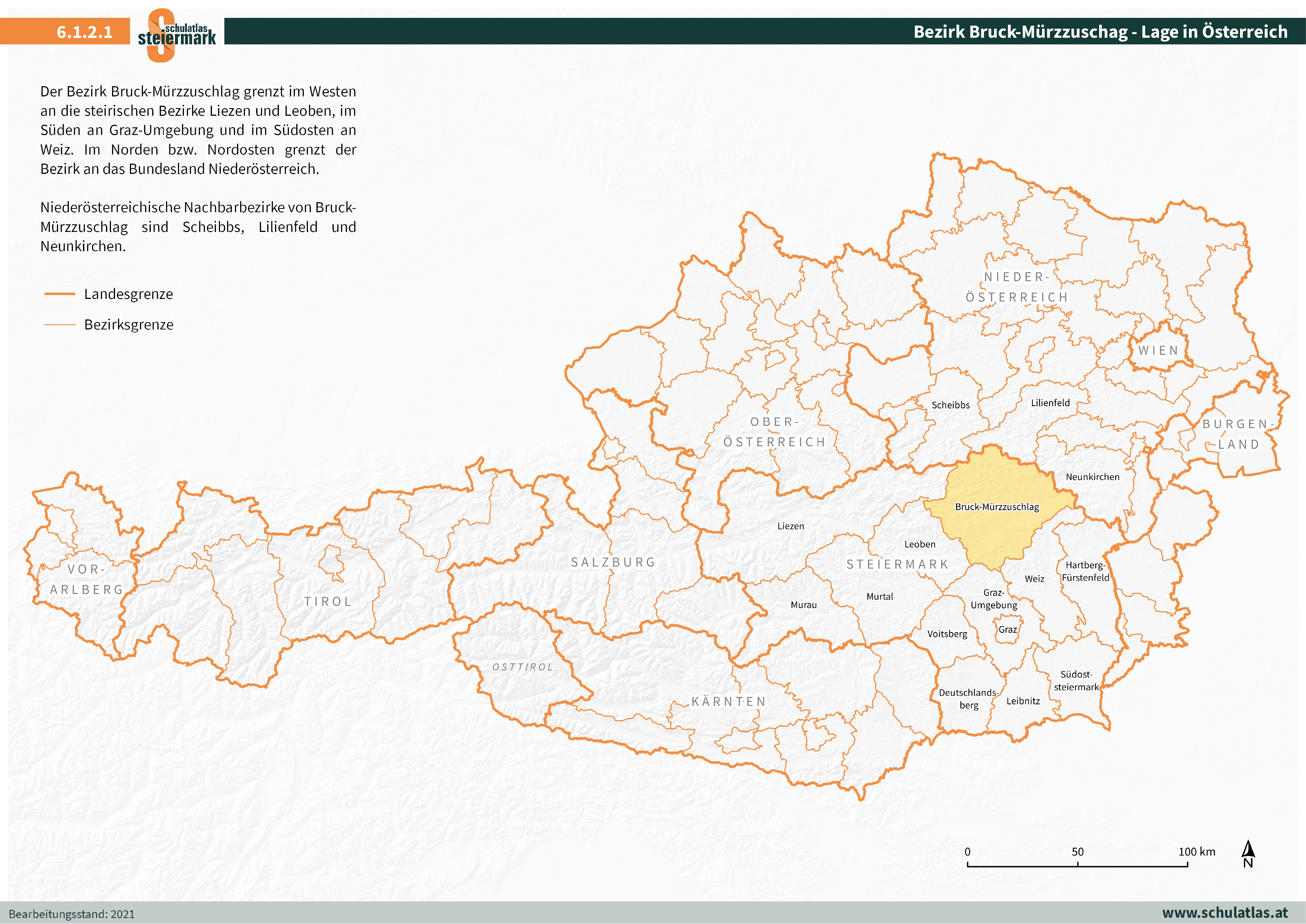 6.1.2.1 Bruck-Mürzzuschlag - Lage in Österreich