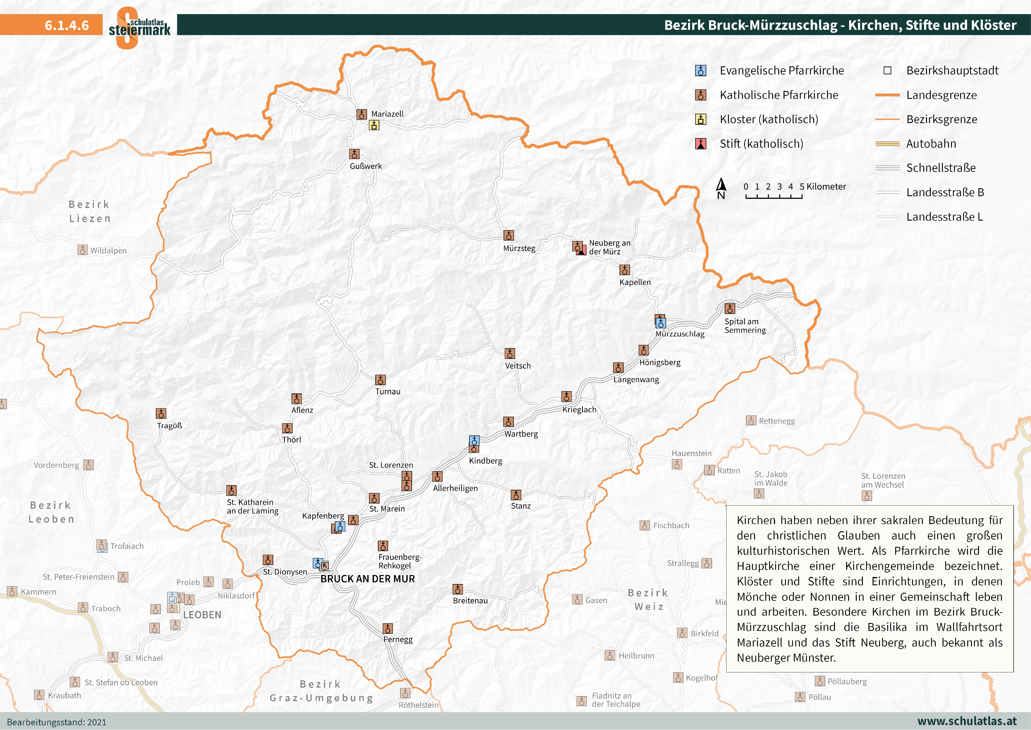 6.1.4.6 Bruck-Mürzzuschlag - Kirchen, Stifte und Klöster