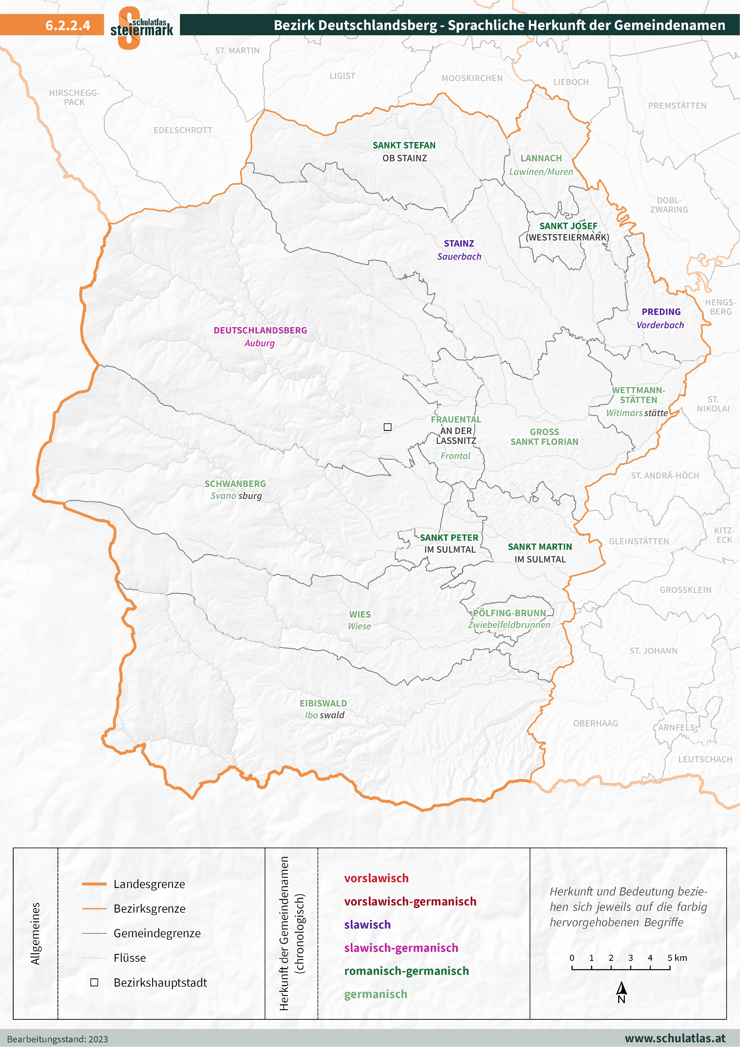 6.2.2.4 Deutschlandsberg - Sprachliche Herkunft der Gemeindenamen
