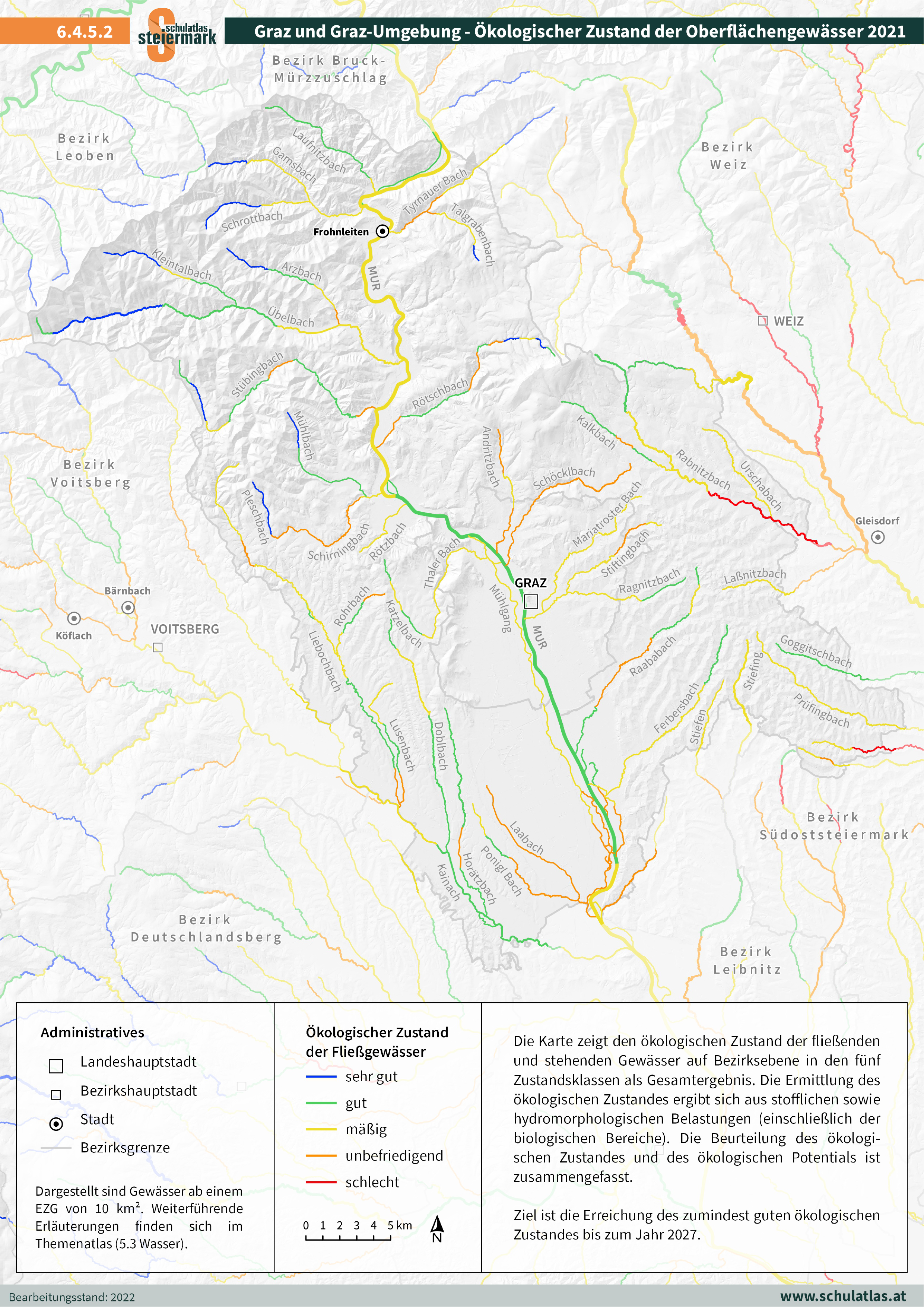 6.4.5.2 Graz Umgebung - Ökologischer Zustand der Oberflächengewässer