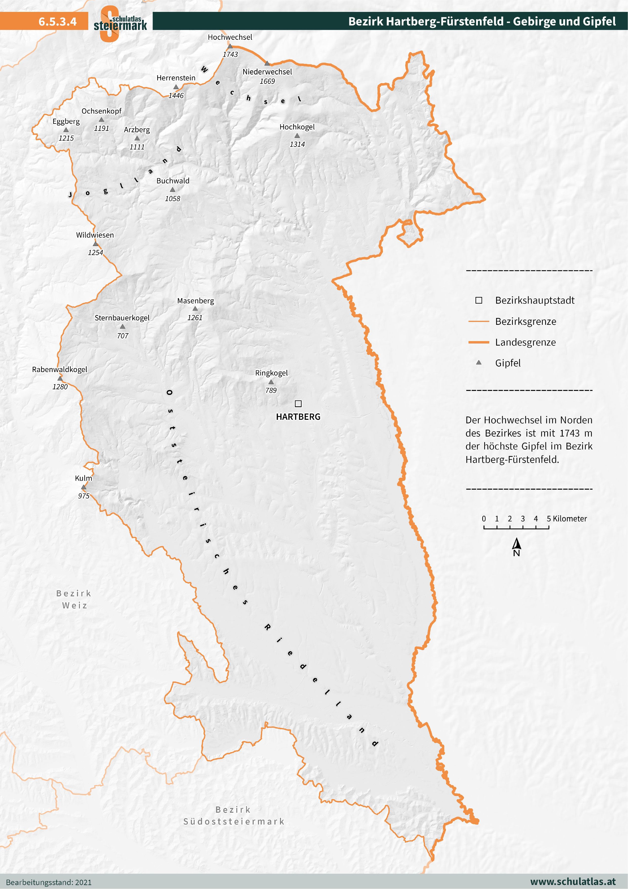 6.5.3.4 Hartberg-Fürstenfeld - Gebirge und Gipfel