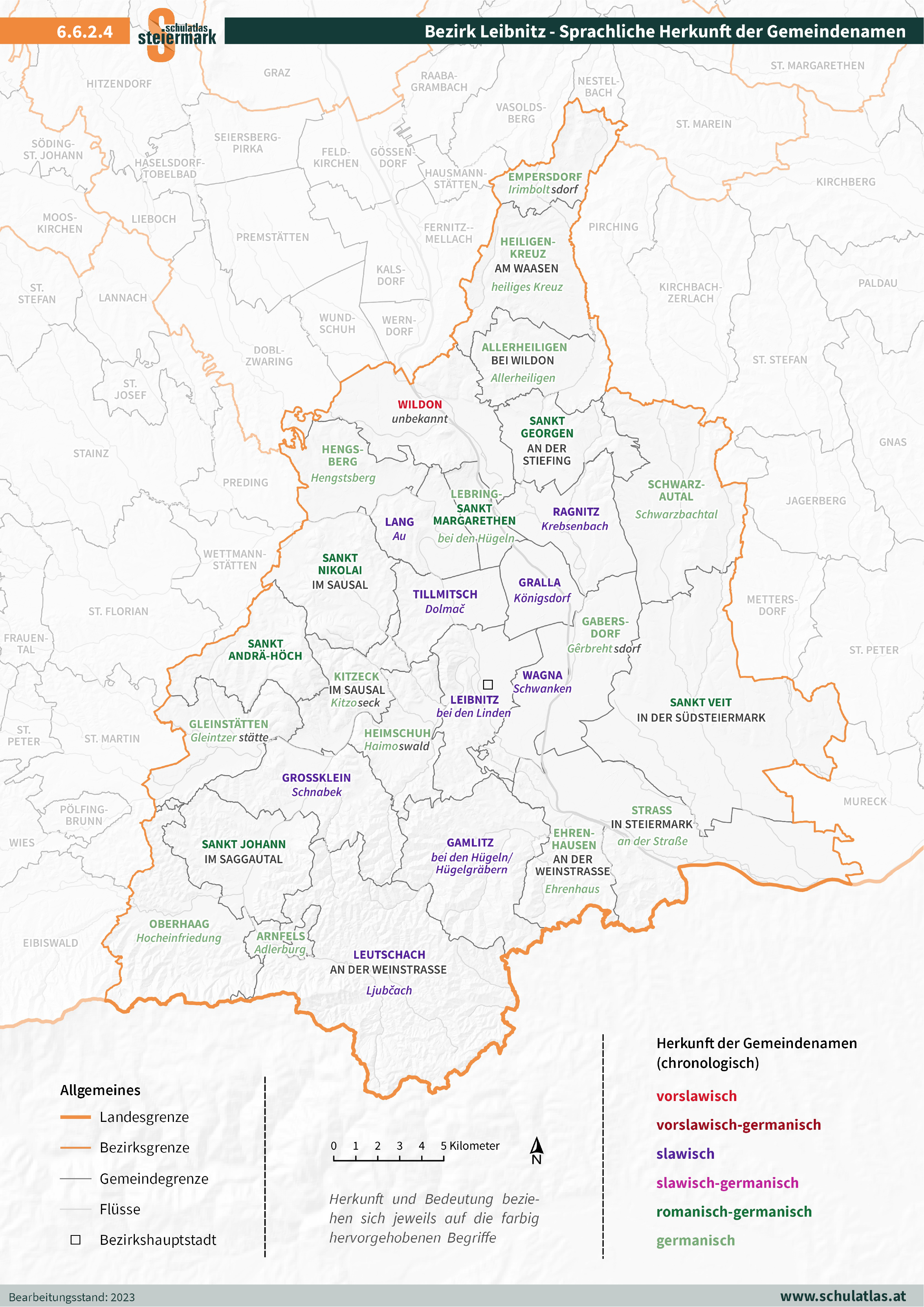 6.6.2.4 Leibnitz - Sprachliche Herkunft der Gemeindenamen