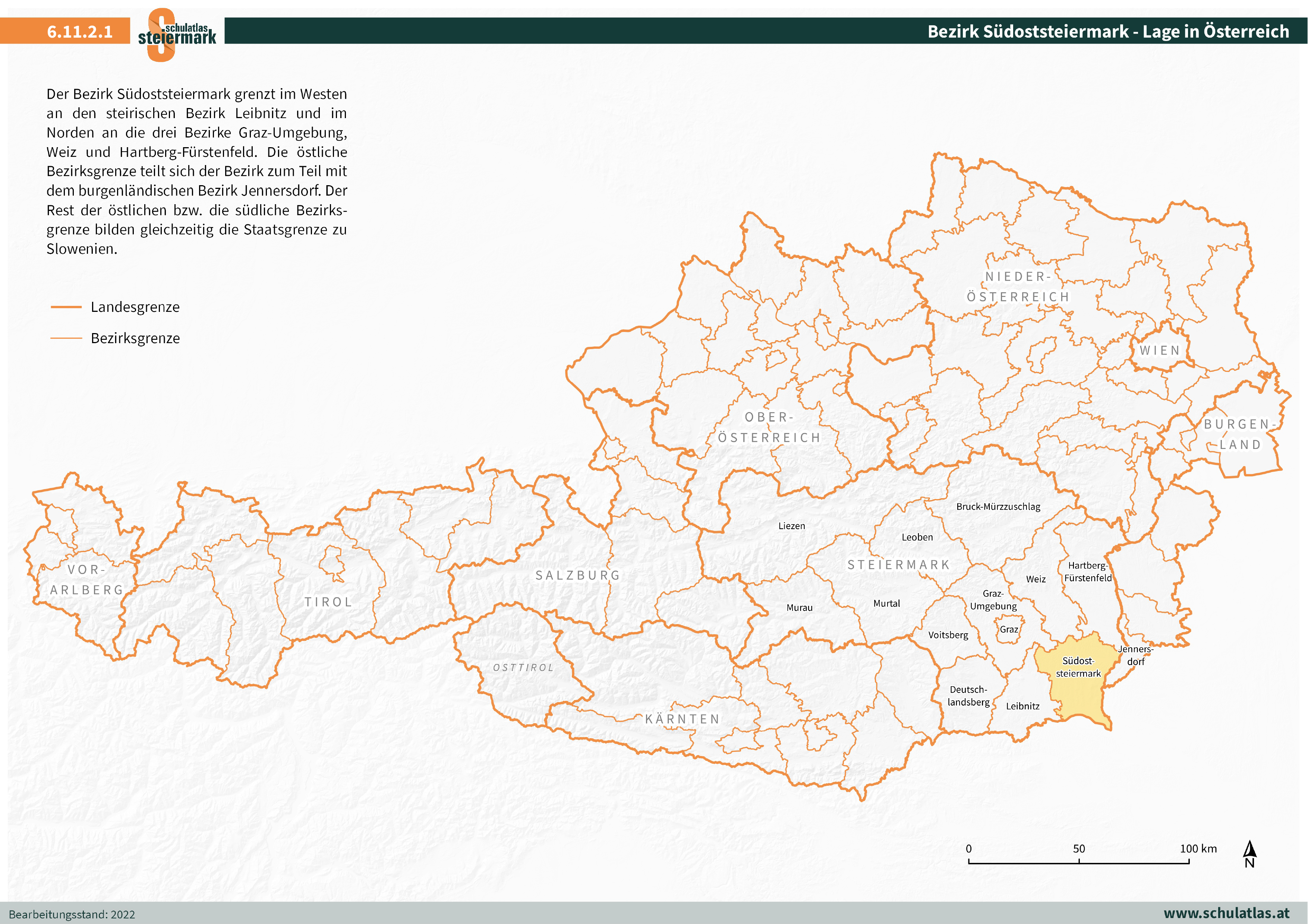 6.11.2.1 Südoststeiermark - Lage in Österreich