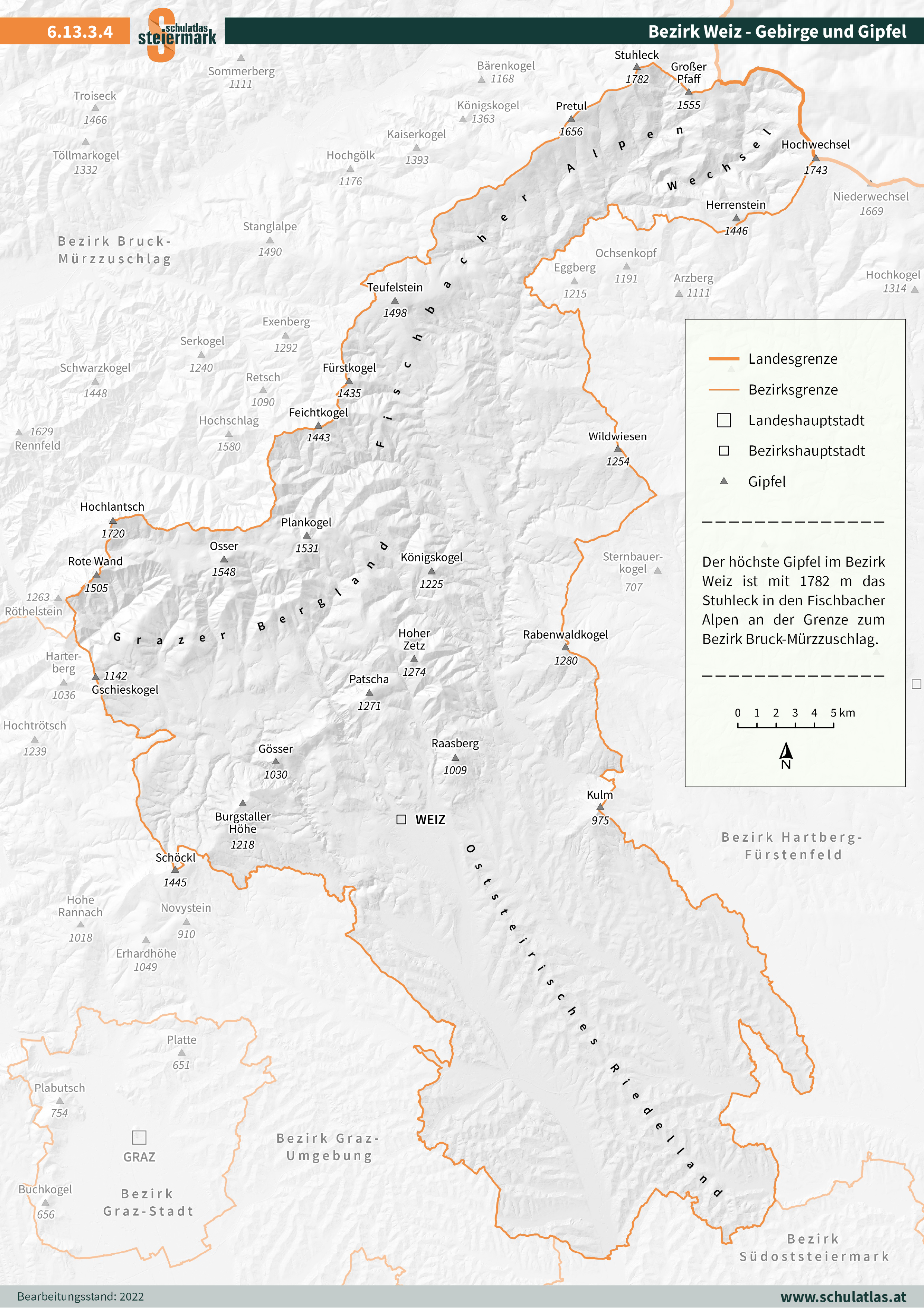6.13.3.4 Weiz - Gebirge und Gipfel