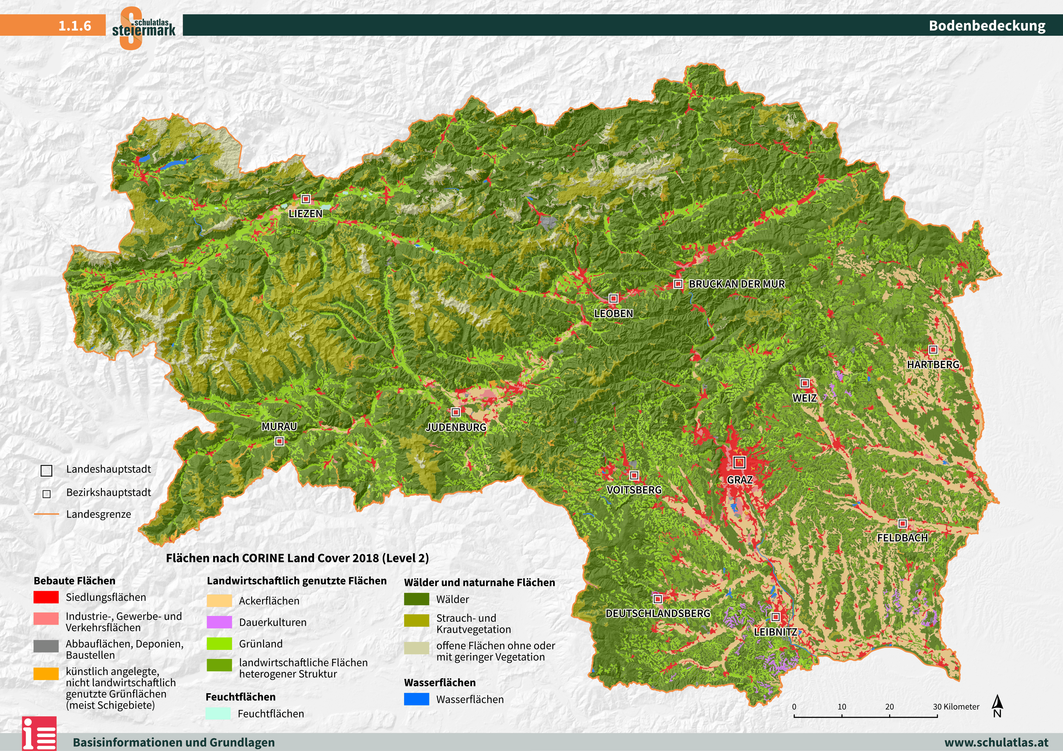 1.1.6 Bodenbedeckung Corine Land Cover Level L2