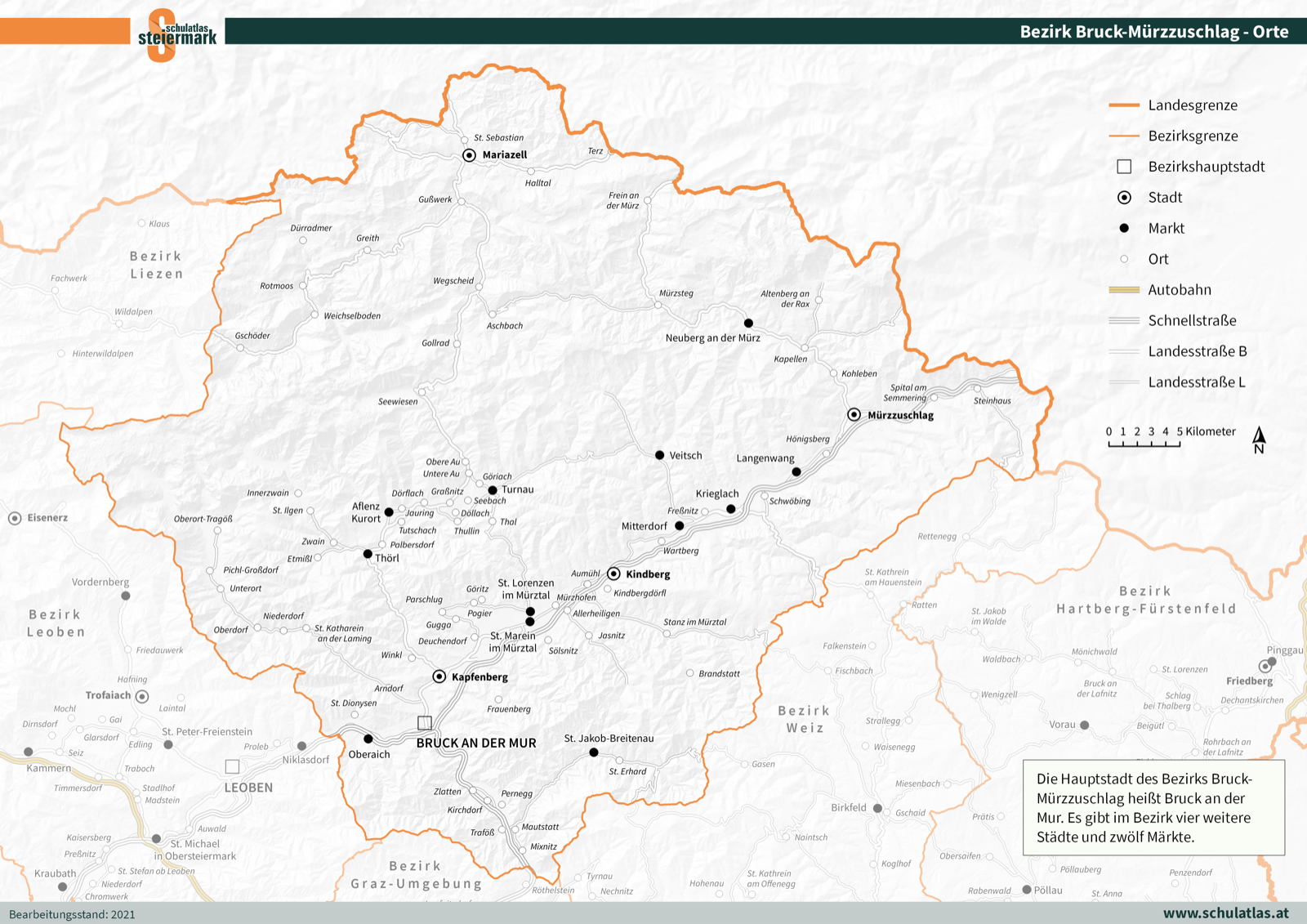 Bruck-Mürzzuschlag - Orte