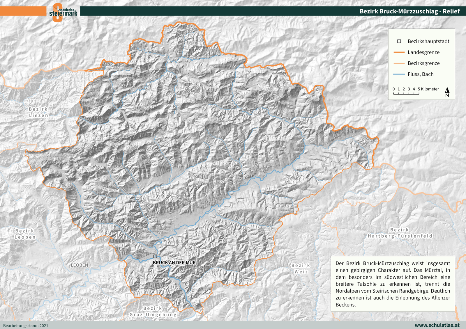 Bruck-Mürzzuschlag - Relief